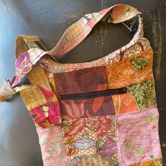 Bali Buyers Handbags - Handmade Recycled Cotton Crossbody Bag! So Cute!